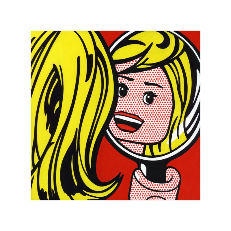 Ragazza specchio - Roy Lichtestein  - Stefano Bolcato - Dedalo Gallery