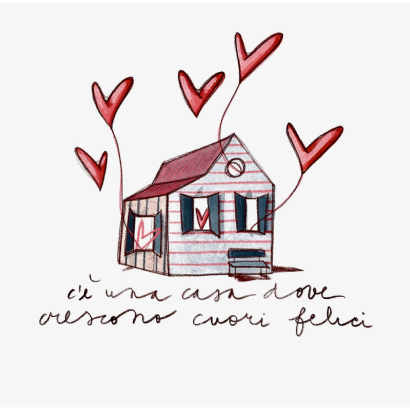 C'è una casa dove crescono cuori felici - Federica Porro - Dedalo Gallery