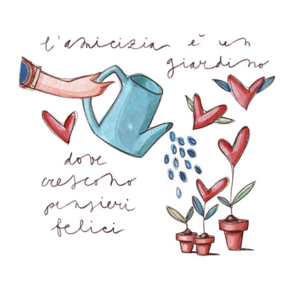 L'amicizia è un giardino dove crescono cuori felici - Federica Porro - Dedalo Gallery